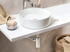 Sifone per lavabo con scarico Click Clack MAFREDI Ottone Argento