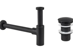 Sifone per lavabo con scarico Click Clack MAFREDI Ottone Nero