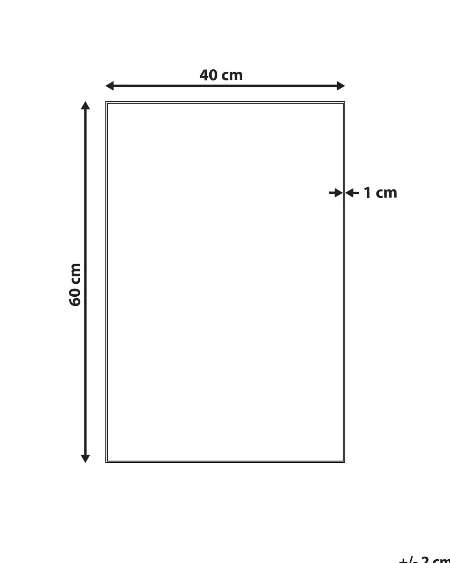 Specchio ANGERS 40 cm 60 cm Argento