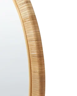 Specchio ANLEZY 80 cm 80 cm Rattan Naturale