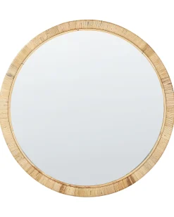 Specchio ANLEZY 80 cm 80 cm Rattan Naturale