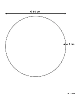 Specchio ANNEMASSE 80 cm 80 cm Metallo Nero