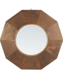 Specchio ASEM 60 cm 60 cm Legno di pioppo Marrone