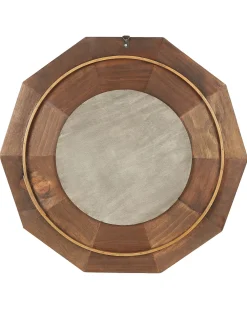 Specchio ASEM 60 cm 60 cm Legno di pioppo Marrone
