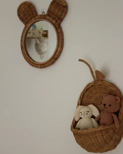 Specchio ASHANTI 30 cm 33 cm Rattan Naturale