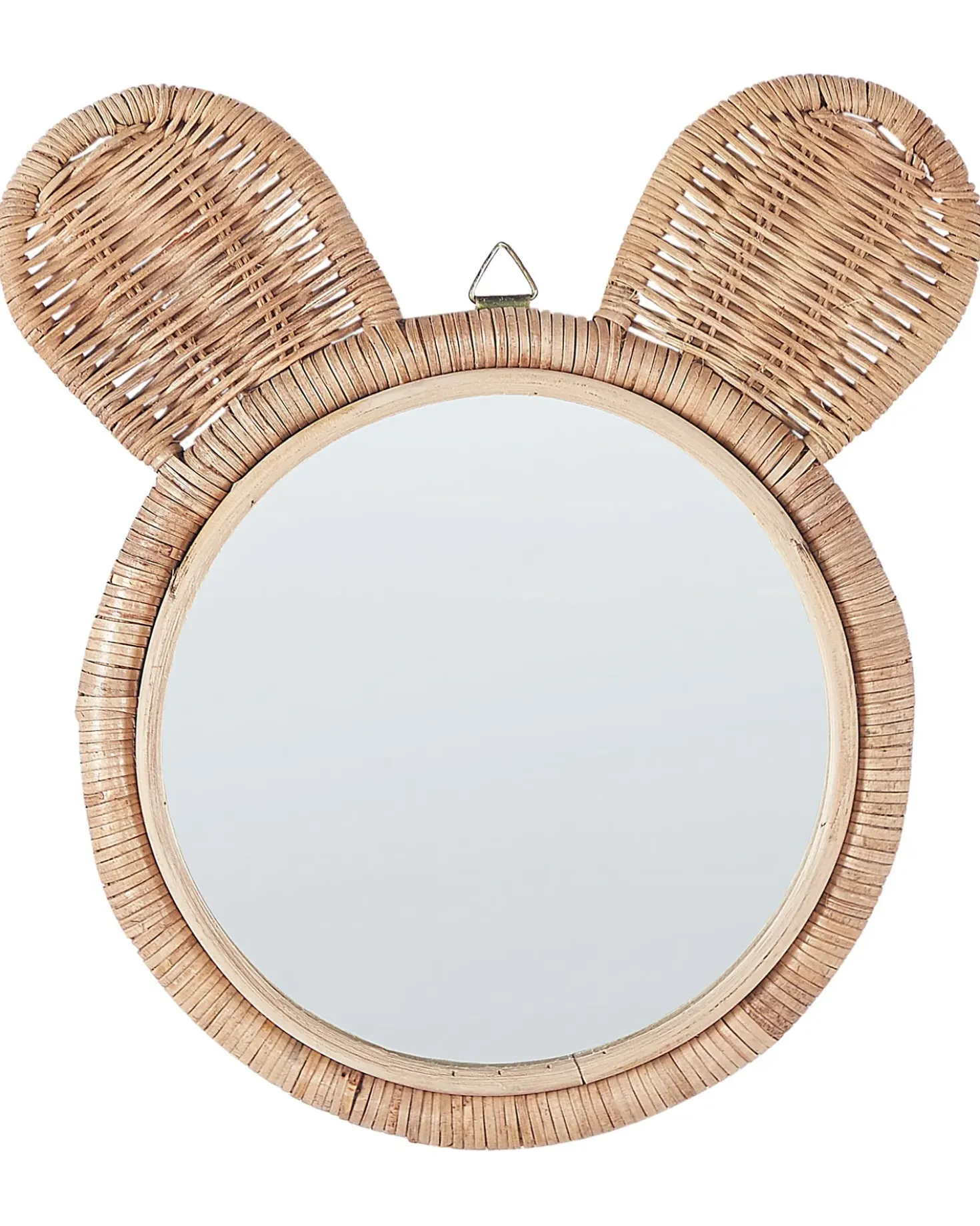Specchio ASHANTI 30 cm 33 cm Rattan Naturale