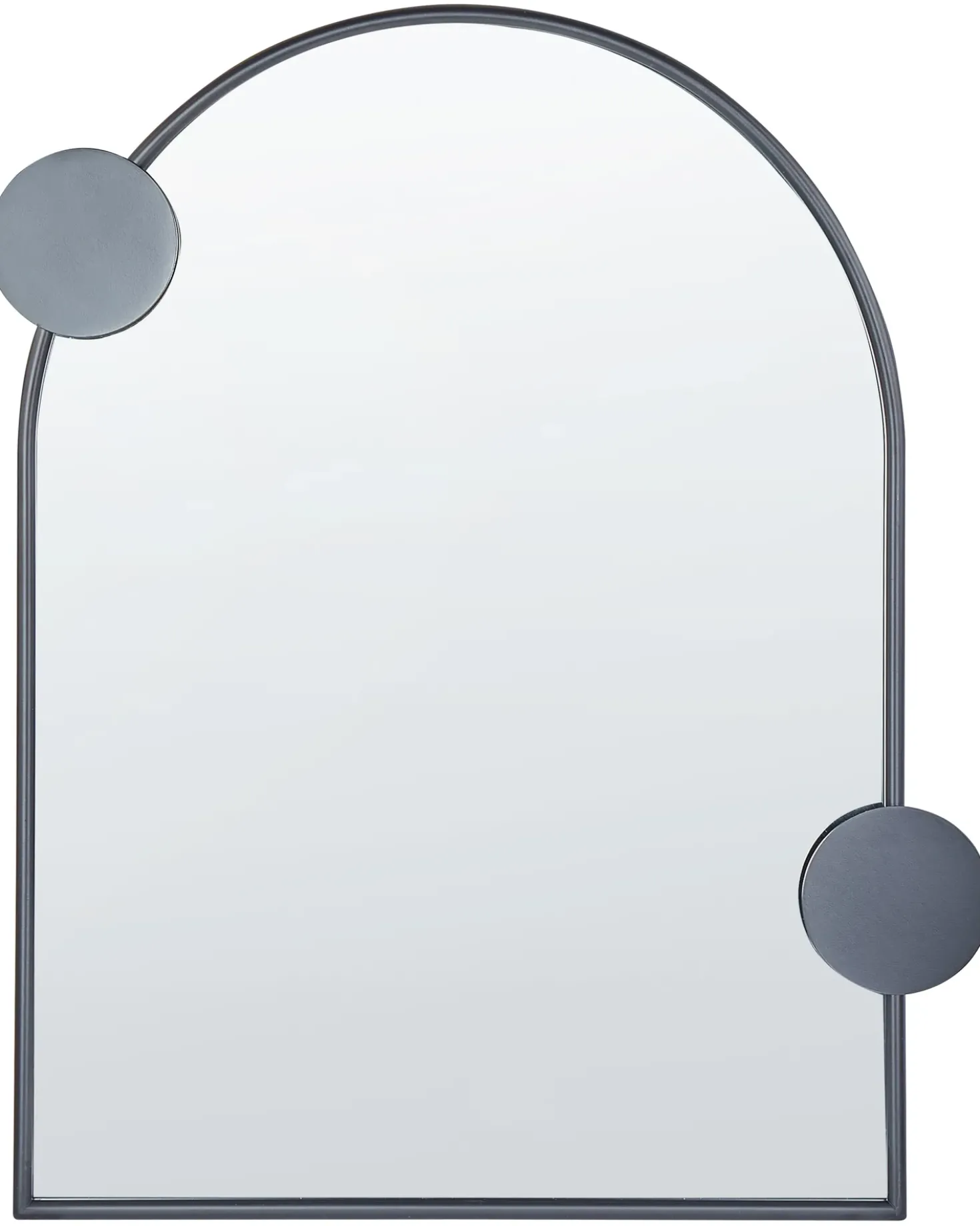 Specchio AULON 69 cm 80 cm Metallo Nero
