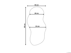 Specchio AUXERRE 40 cm 80 cm Argento