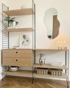 Specchio AUXERRE 40 cm 80 cm Argento