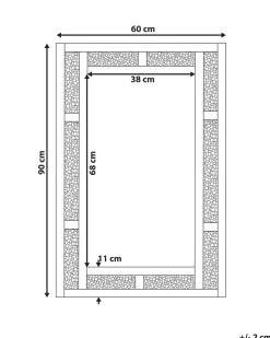 Specchio AVRILLE 60 cm 90 cm Argento