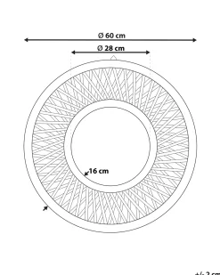 Specchio BACATA 60 cm 60 cm Bambù Naturale