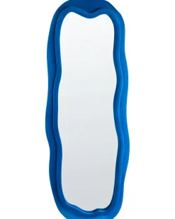 Specchio BEAUNE 56 cm 160 cm Velluto Blu
