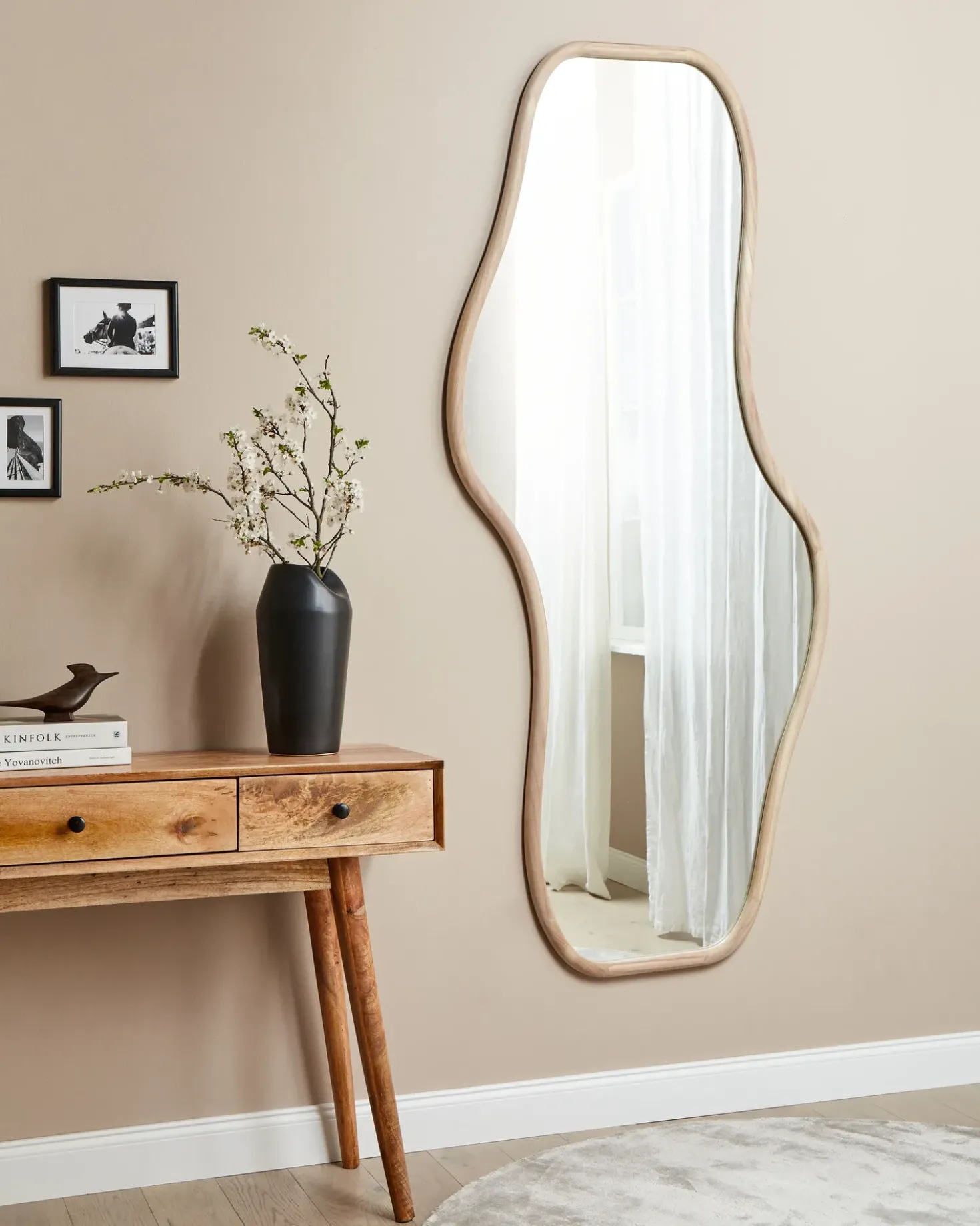Specchio BIOLLET 80 cm 180 cm Legno di Paulownia Naturale