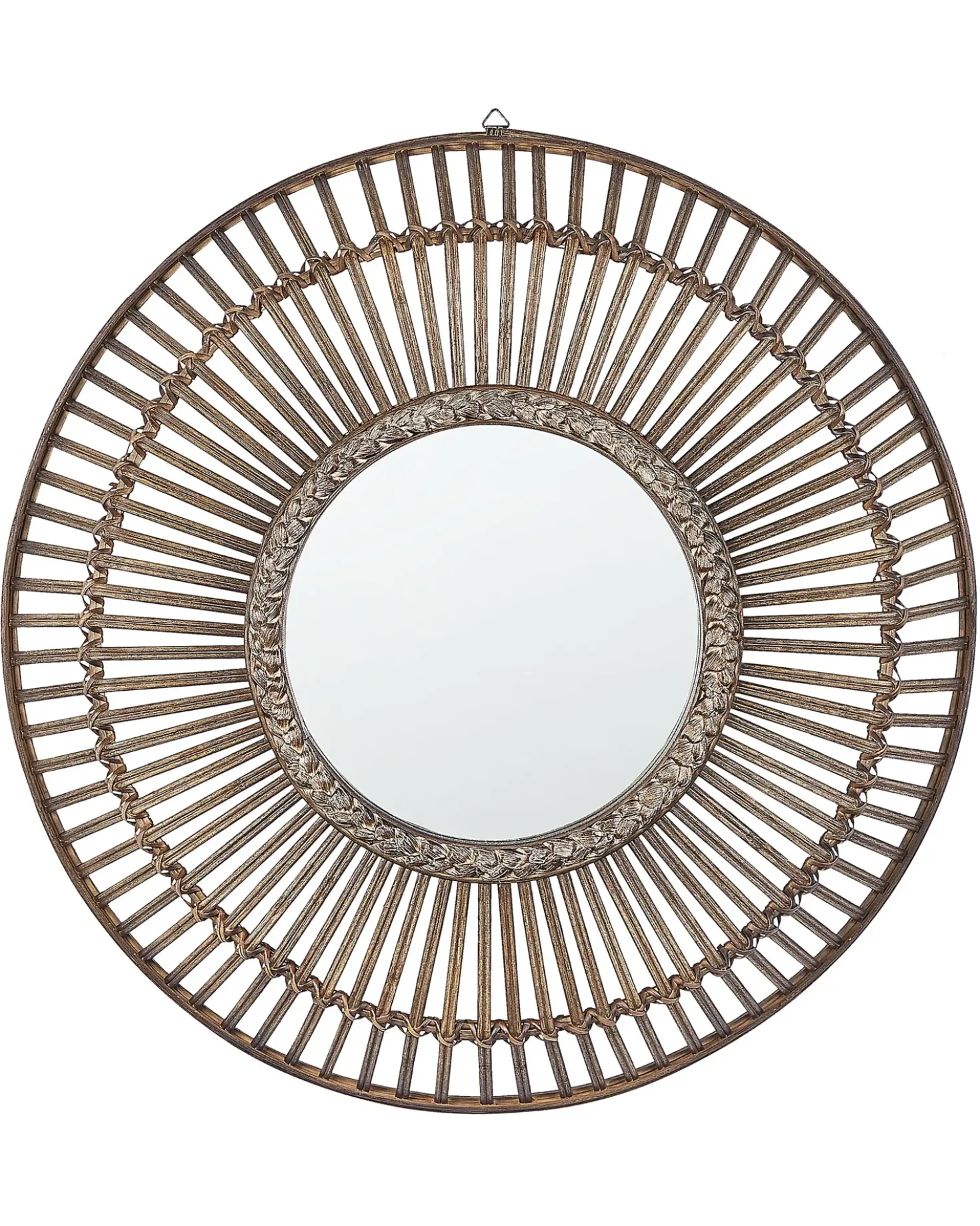 Specchio BLASITO 66 cm 66 cm Bambù Marrone