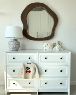 Specchio BLISMES 79 cm 80 cm Bouclé Marrone