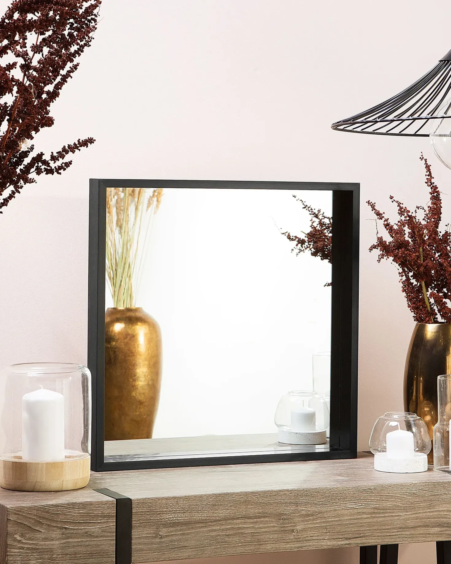 Specchio BRIGNOLES 50 cm 50 cm Nero