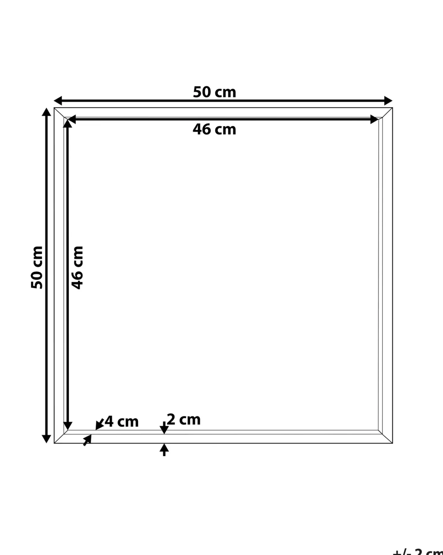Specchio BRIGNOLES 50 cm 50 cm Nero