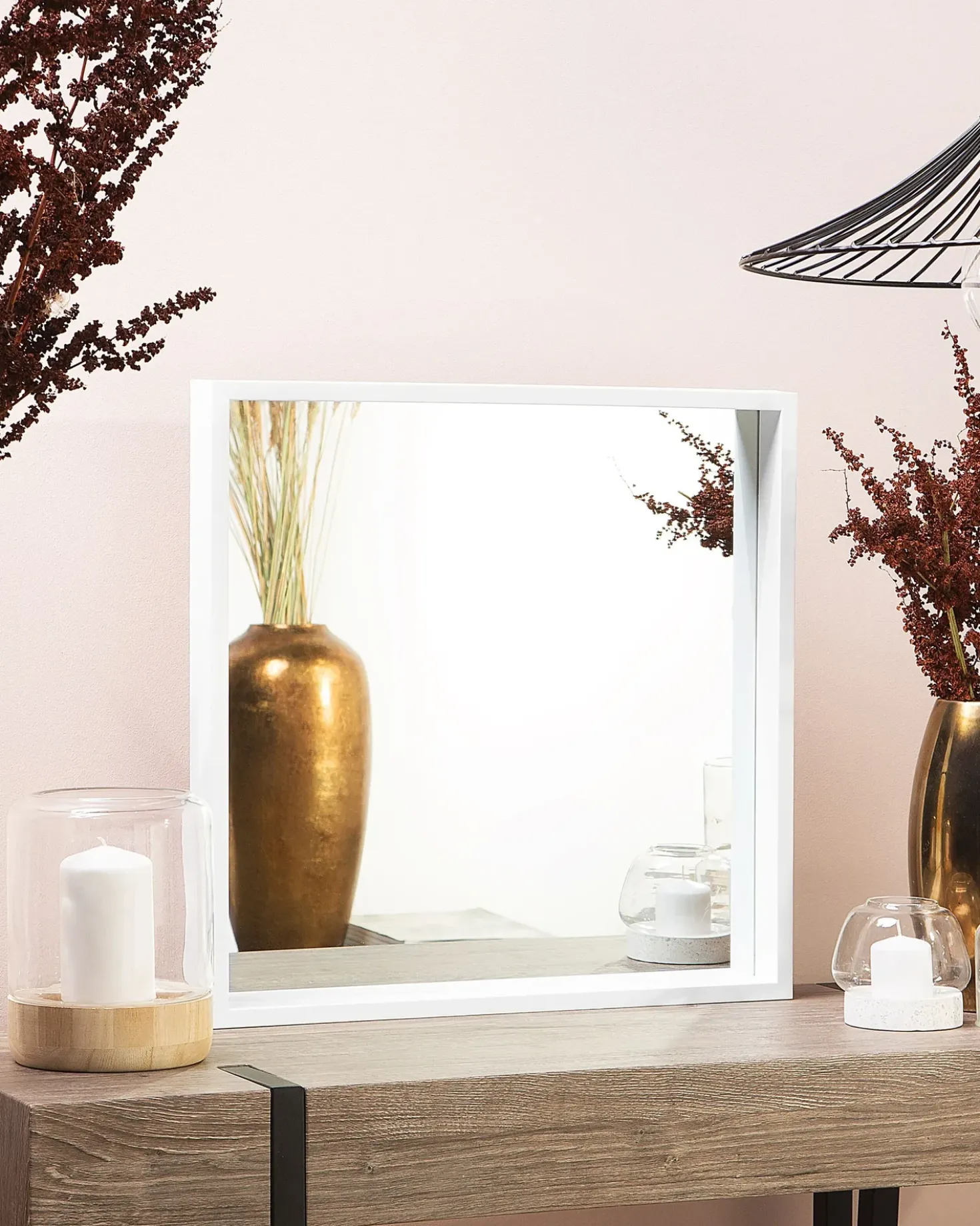 Specchio BRIGNOLES 50 cm 50 cm Bianco