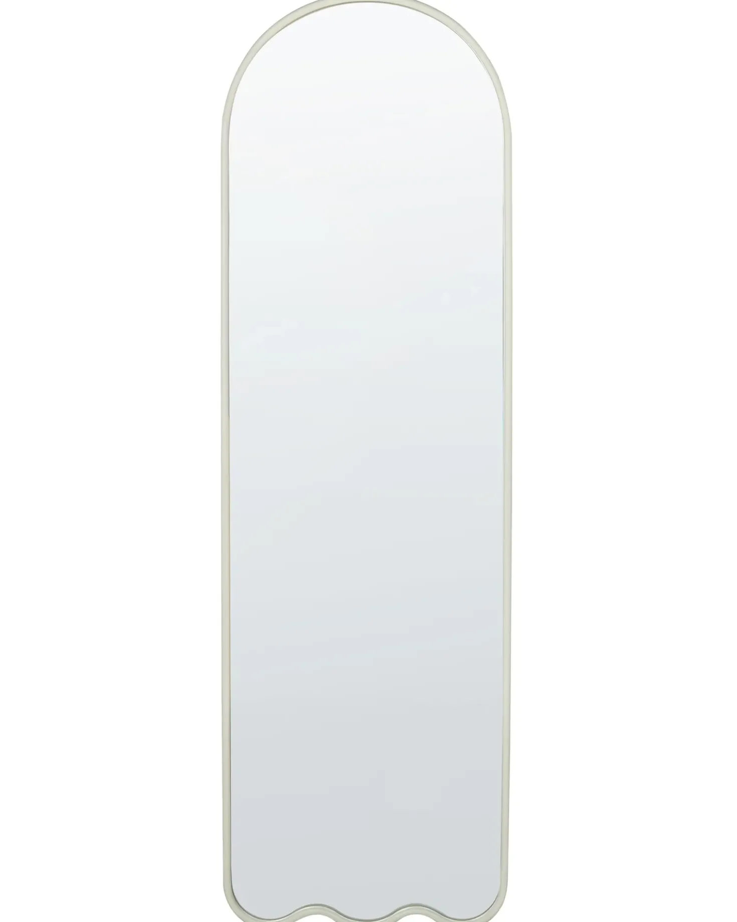 Specchio BUSSY 45 cm 145 cm Metallo Bianco sporco
