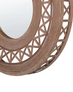 Specchio CACOMA 62 cm 62 cm Bambù Marrone