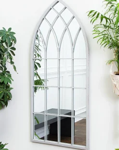 Specchio CASSEL 50 cm 115 cm Metallo Grigio chiaro