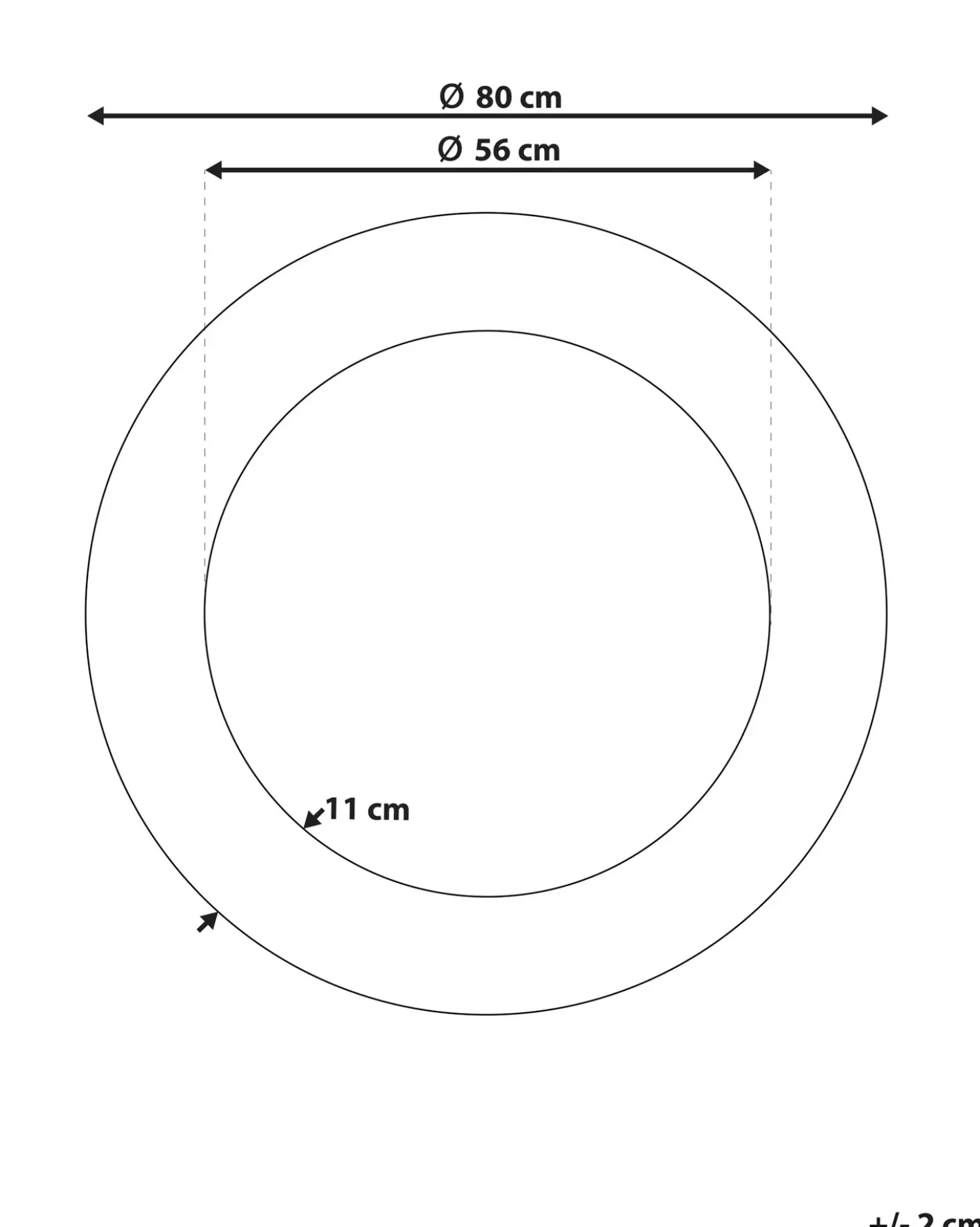 Specchio CHANNAY 80 cm 80 cm Metallo Oro