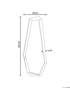 Specchio CHANU 44 cm 104 cm Marrone chiaro