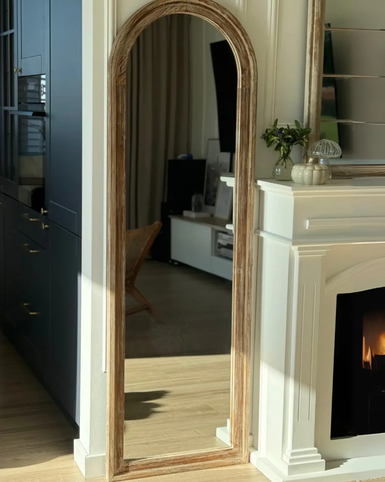 Specchio COIGNY 55 cm 170 cm Legno di abete Marrone chiaro