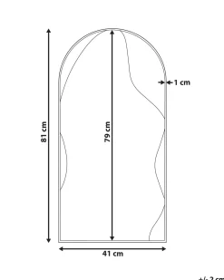 Specchio COLOMBIER 41 cm 81 cm Metallo Oro