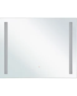 Specchio da bagno con luce LED LIRAC 70 cm 60 cm Argento