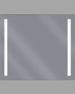 Specchio da bagno con luce LED LIRAC 70 cm 60 cm Argento