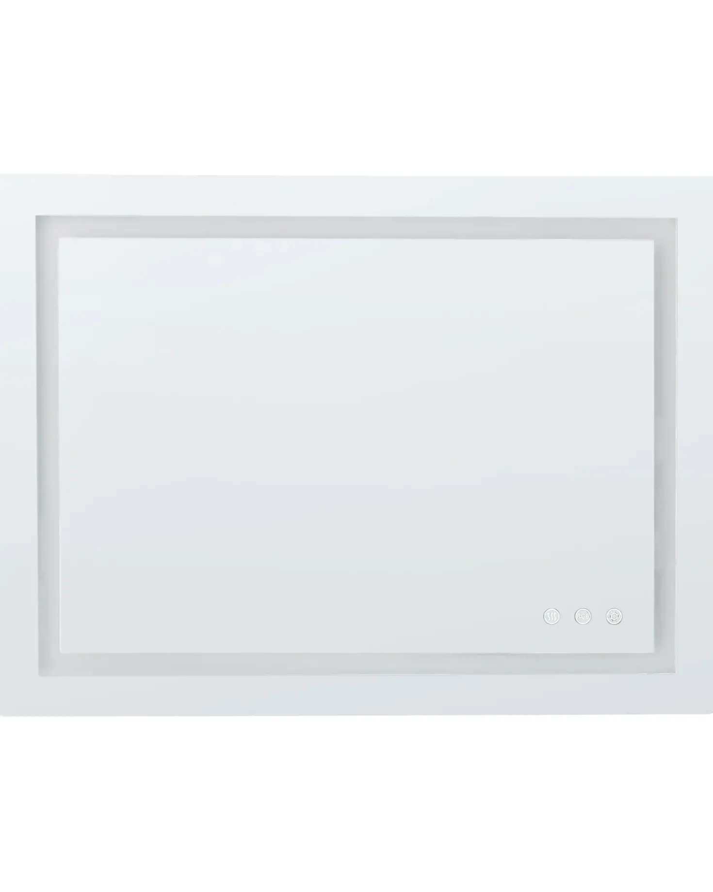 Specchio da bagno con luce LED PRENOIS 80 cm 60 cm Argento