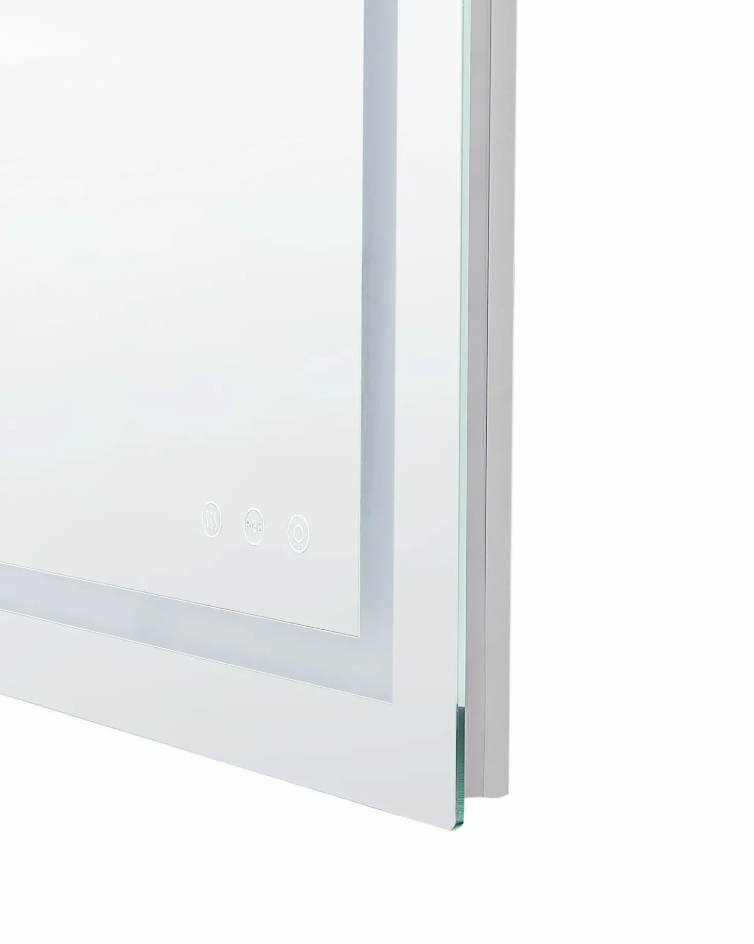 Specchio da bagno con luce LED PRENOIS 80 cm 60 cm Argento