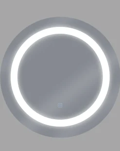 Specchio da bagno con luce LED SELUNE 58 cm 58 cm Argento