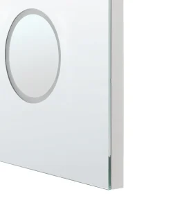 Specchio da bagno con luce LED MONTARON 80 cm 60 cm Argento
