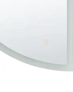 Specchio da bagno con luce LED BEZONS 49 cm 80 cm Argento