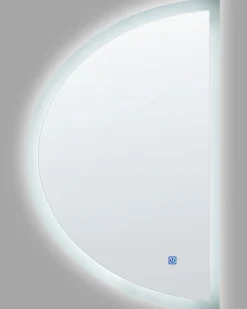 Specchio da bagno con luce LED BEZONS 49 cm 80 cm Argento