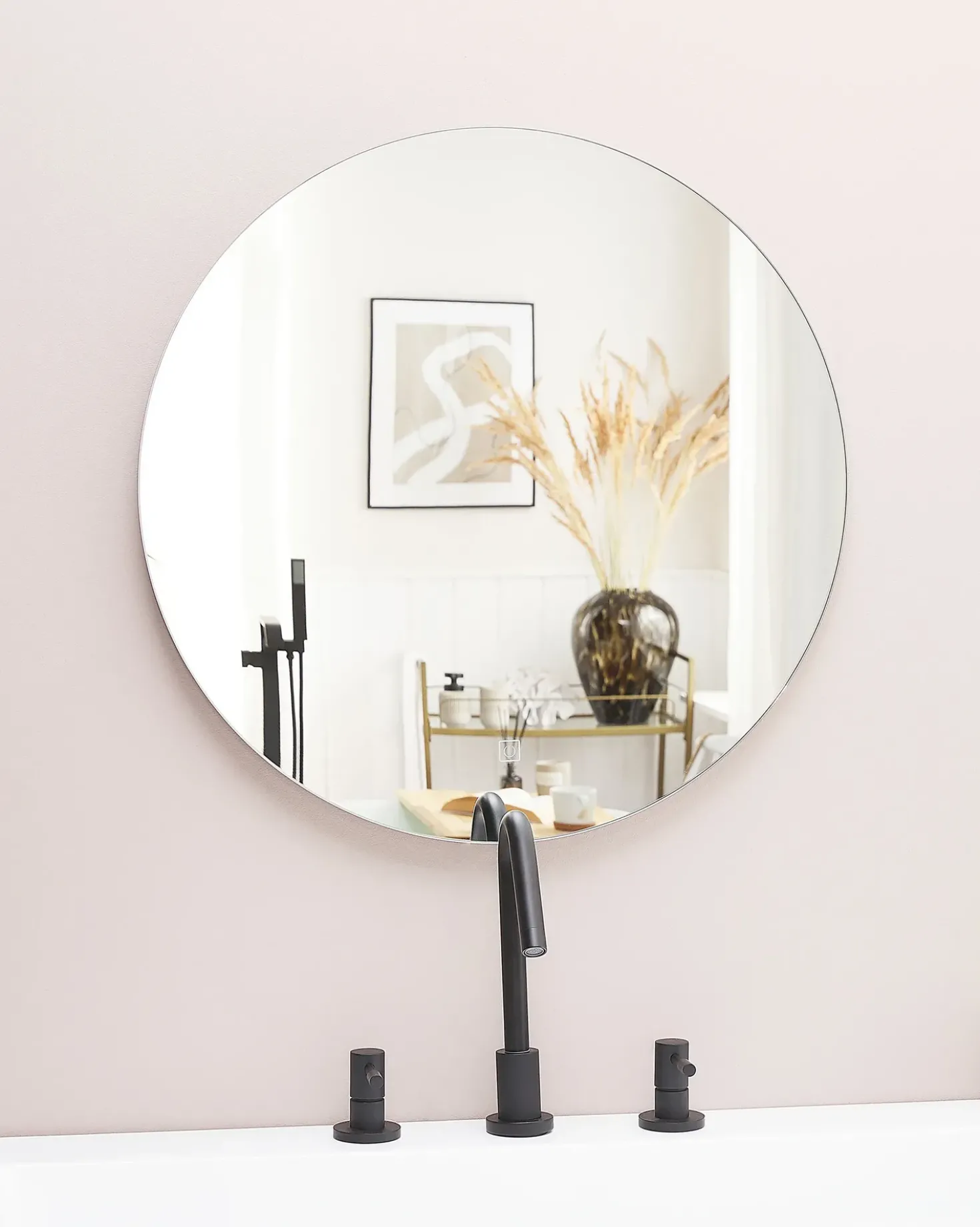 Specchio da bagno con luce LED CALLAC 60 cm 60 cm Argento