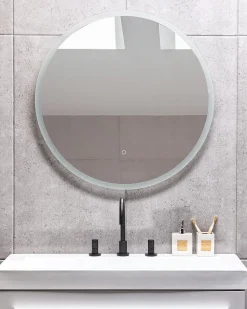 Specchio da bagno con luce LED DEAUVILLE 79 cm 79 cm Argento