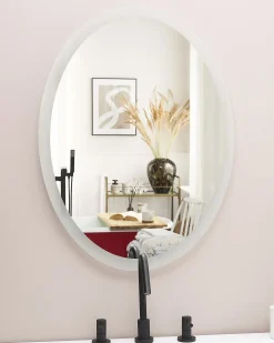 Specchio da bagno con luce LED VIRIAT 60 cm 80 cm Argento