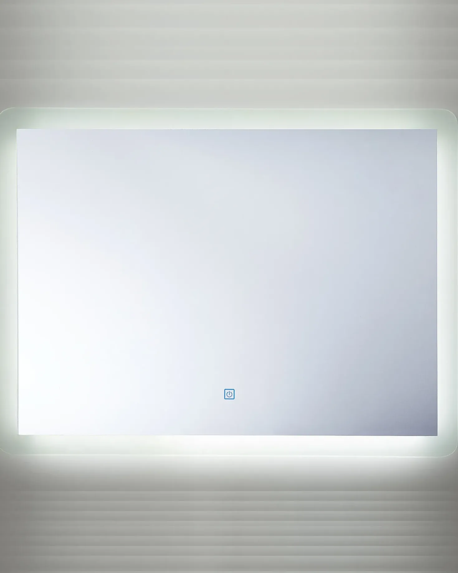 Specchio da bagno con luce LED CORROY 80 cm 60 cm Argento