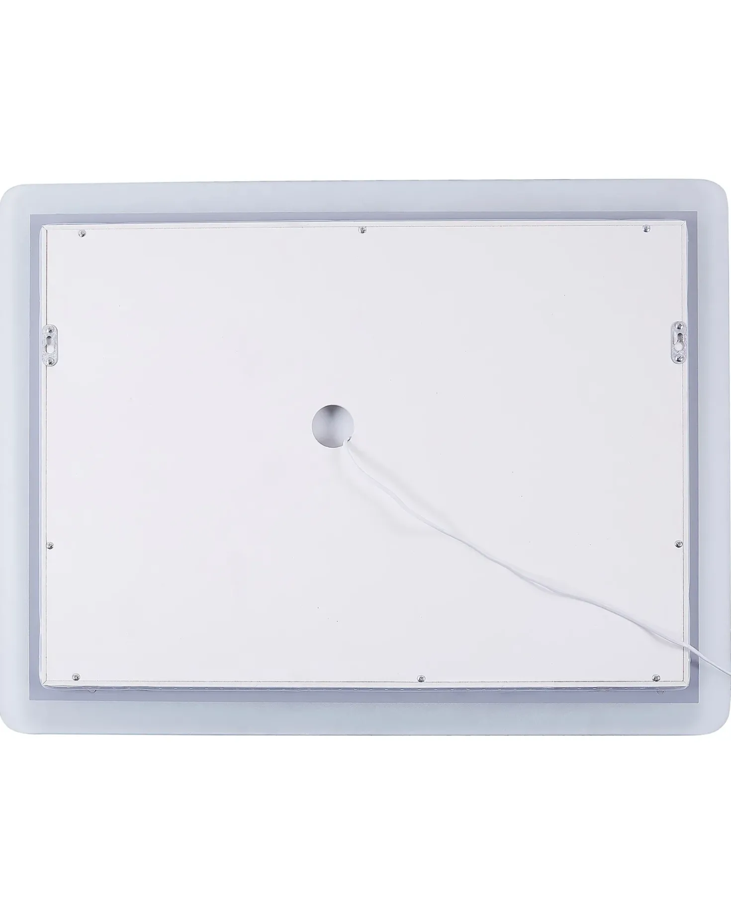 Specchio da bagno con luce LED CORROY 80 cm 60 cm Argento