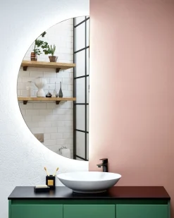 Specchio da bagno con luce LED LOUE 60 cm 120 cm Argento