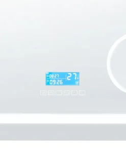 Specchio da bagno con luce LED THAIX 80 cm 60 cm Argento