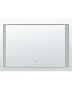 Specchio da bagno con luce LED EYRE 80 cm 60 cm Argento