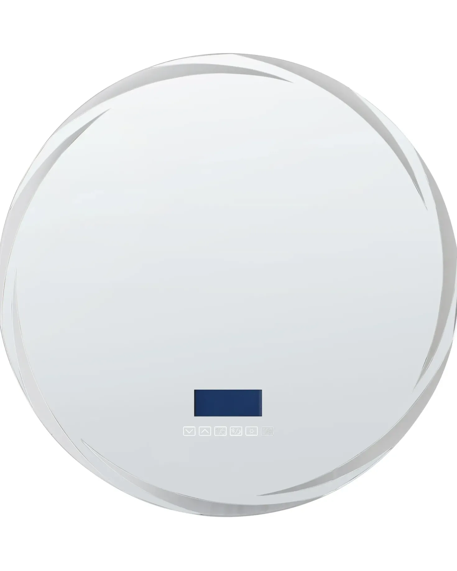 Specchio da bagno con luce LED TANAY 60 cm 60 cm con altoparlante Bluetooth integrato Argento