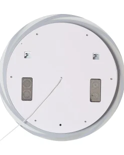 Specchio da bagno con luce LED TANAY 60 cm 60 cm con altoparlante Bluetooth integrato Argento