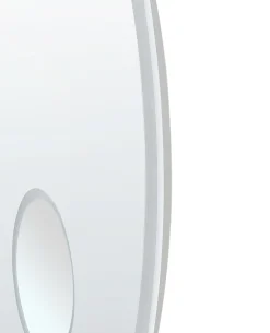 Specchio da bagno con luce LED FIXIN 80 cm 80 cm con altoparlante Bluetooth integrato Argento