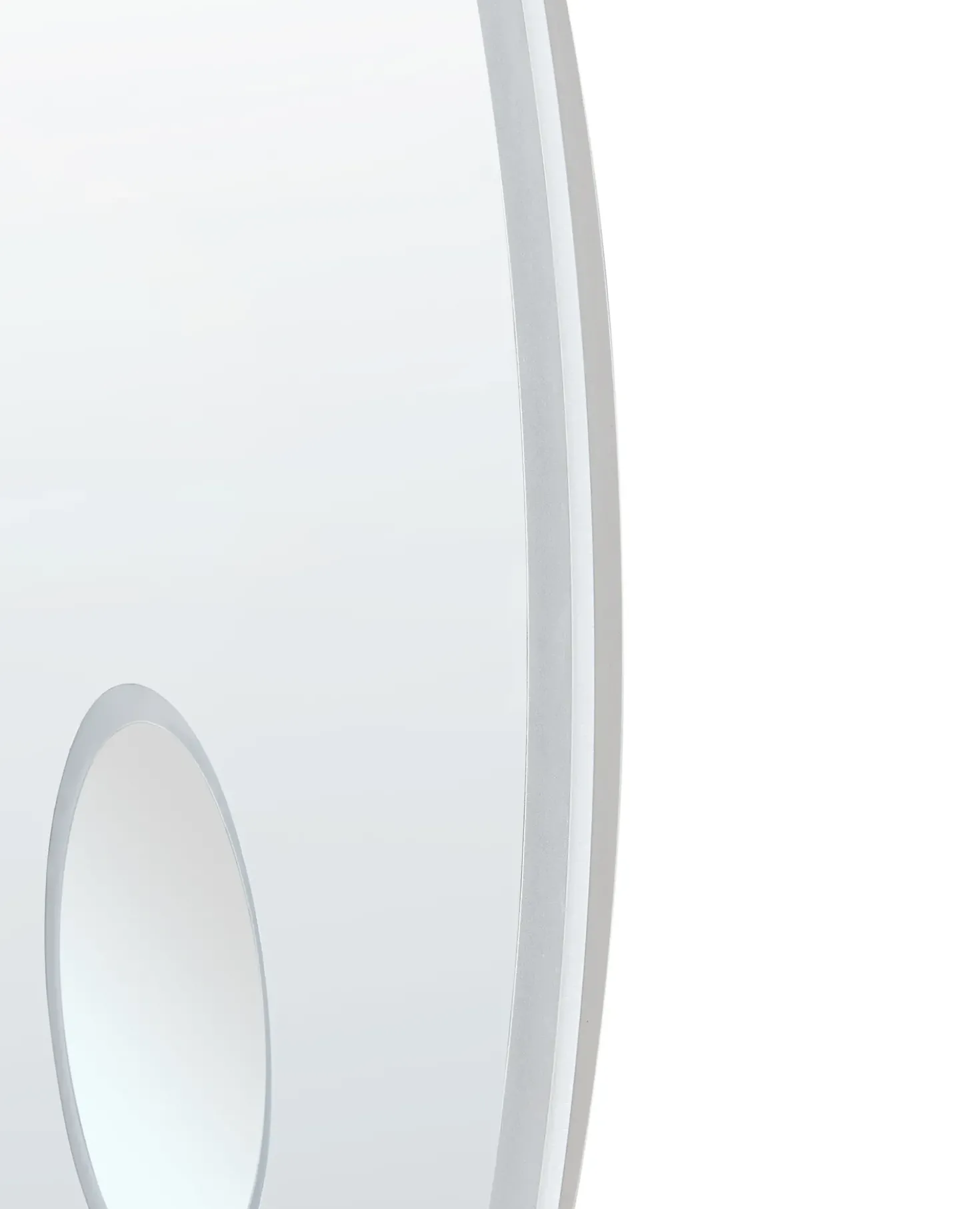 Specchio da bagno con luce LED FIXIN 80 cm 80 cm con altoparlante Bluetooth integrato Argento