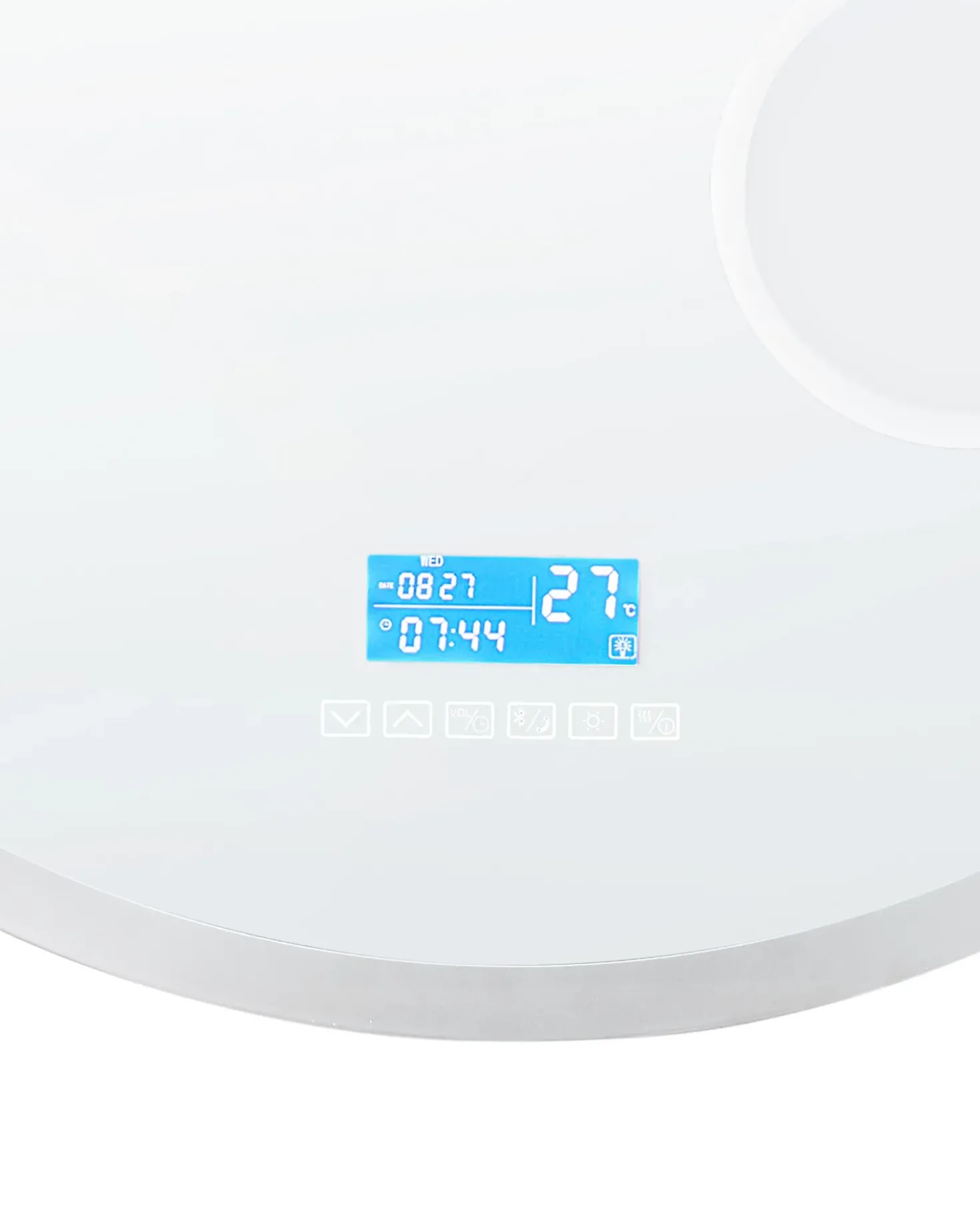 Specchio da bagno con luce LED FIXIN 80 cm 80 cm con altoparlante Bluetooth integrato Argento